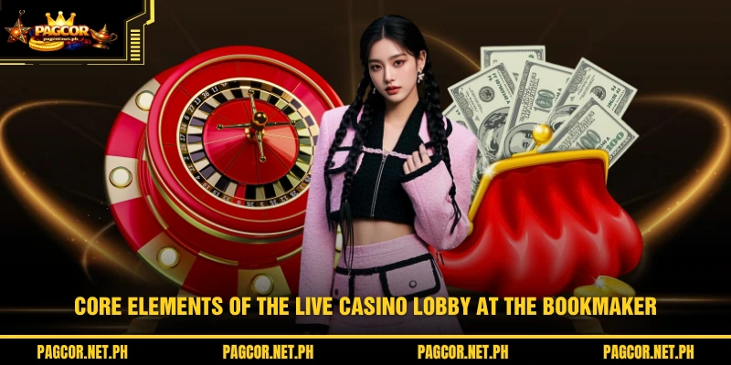 Core elements of the Live Casino lobby at the bookmaker
